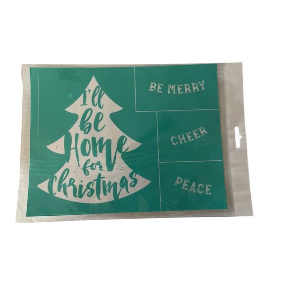 NWT Chalk Couture 8.5 X 11 Transfer" I'll ‎ Be Home For Christmas - Picture 1 of 6